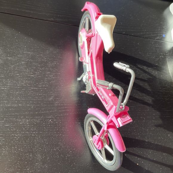Vintage 1983 Barbie Motor Bike Moped Scooter Pink Free Standing - Picture 3 of 3